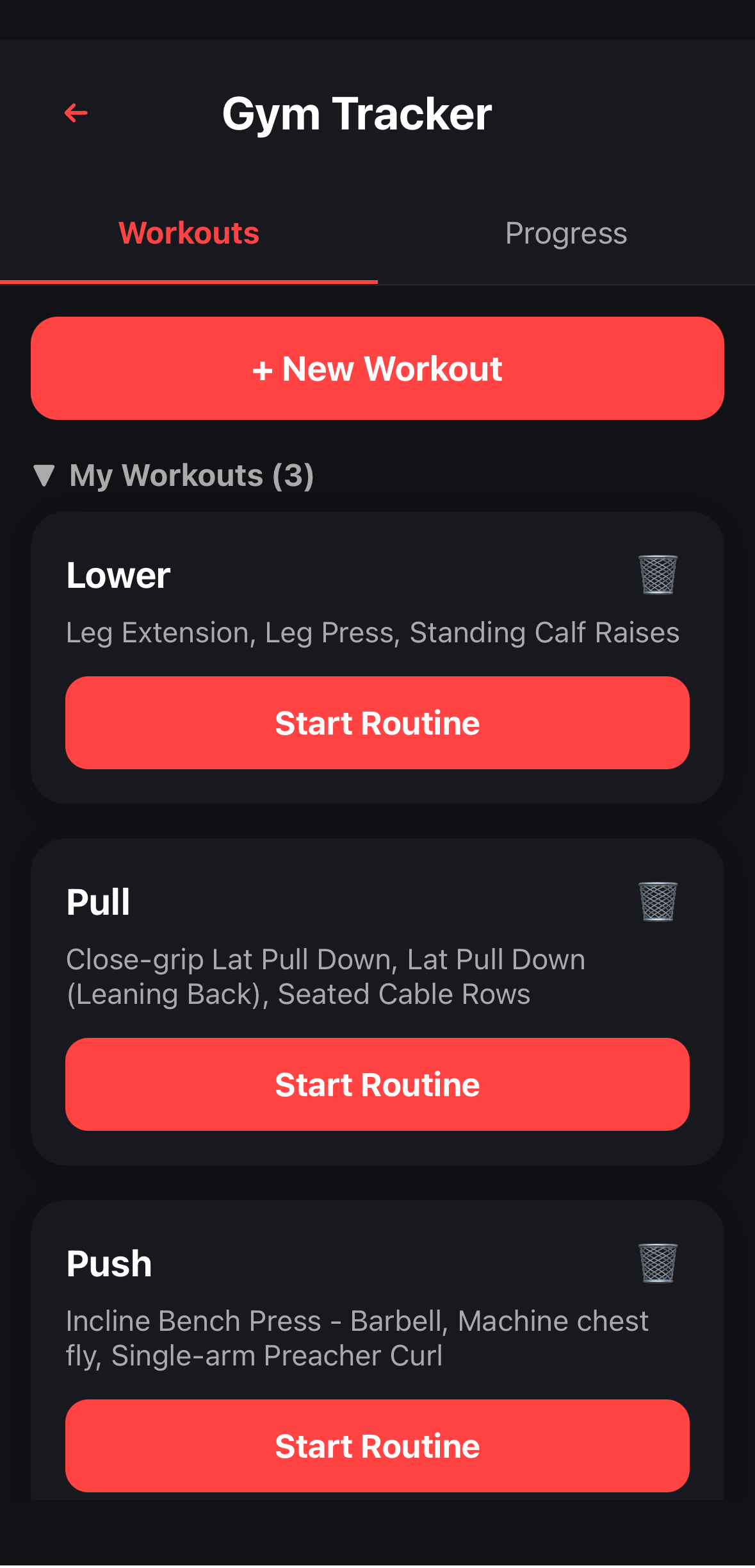 Gym Tracker